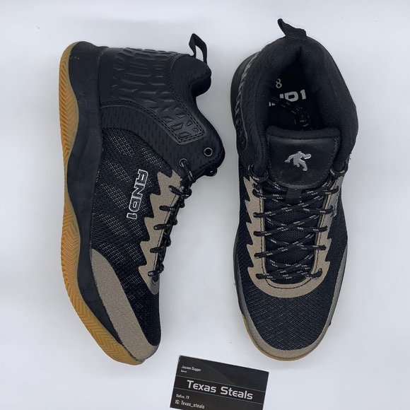 And1 Black Gum Basketball Shoes - Picture 3 of 8